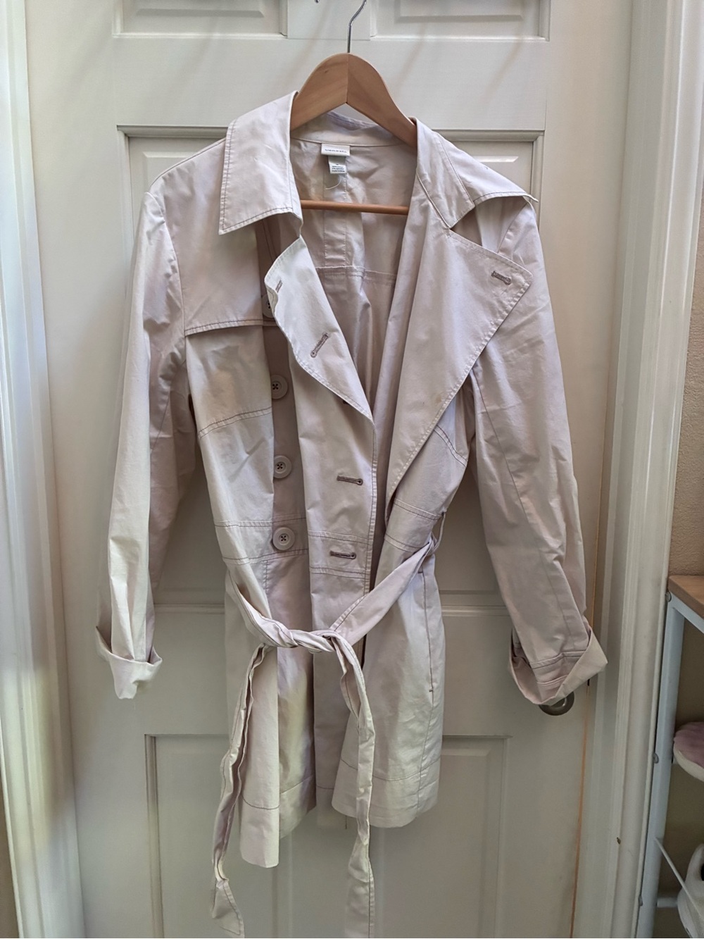 Creme Women's Trench Coat with Belt